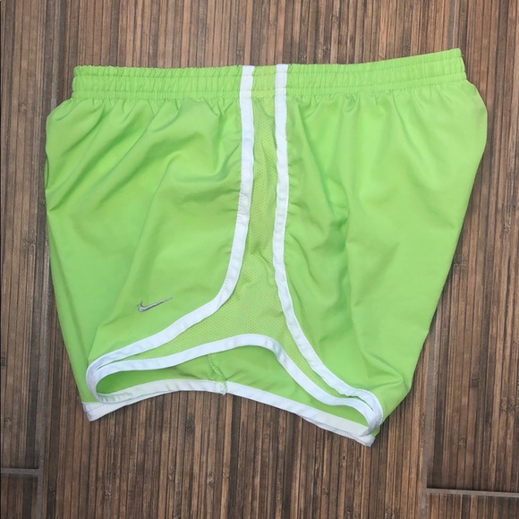 LIME GREEN NIKE TEMPO TRACK SHORTS SIZE SMALL - Picture 3 of 4